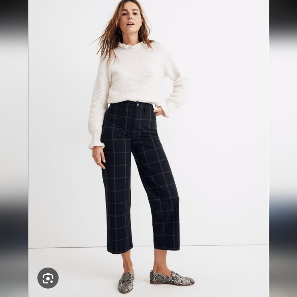 Madewell Slim Emmett Wide Leg Crop Pants